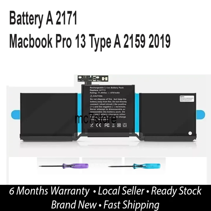 Battery A2171 For Mac Macboo* 13 Type A 2159 2019