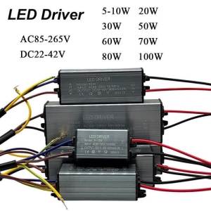 WH 22-42V LED Driver 20W 30W 50W 60W 70W 80W 100W 300mA-3000mA Waterproof Transformers High Power Supply AC85-265V Input Electronic LED Driver Transformer