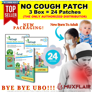 (Authorized Distributor) Muxflair 3 Box - 24 patches No Cough Patch NoCough Patches Direct Supplier of No Cough Patch