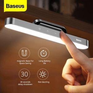 Baseus Magnetic Desk Table Lamp Hanging Wireless Touch LED Desk Lamp Home Cabinet Study Reading Lamp Stepless Dimming USB Night Light