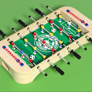Wooden Mini 6 Rod Foosball Tabletop Game Toy/Kids Portable Soccer Footable Table Board Game Toy/Family Party Game Toy