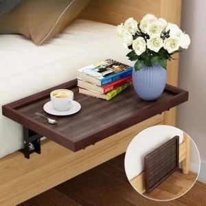 FFBH Solid Wood Folding Bedside Table Creative Modern Nordic Small Bedroom Storage Rack Aesthetic Stable Nightstands Home Decoration Q8H3K