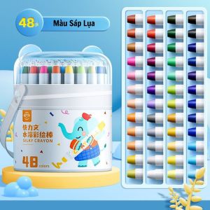 Hộp Màu Sáp Lụa Màu Dầu An Toàn Không Dính Bẩn Tay Có Tay Cầm An Toàn Cho Bé ( SILKY CRAYON)-Tiệm Nhà Sóc 2023