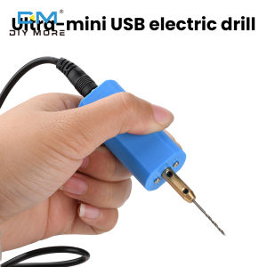 Diymore DC 5V Miniature Punching Tool with 180 Motor Handheld Drill Hobbyist Punching DIY Craft Tool USB to 5.5*2.1mm Adapter