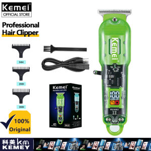 Kemei KM-1133 Professional Hair Clipper Rechargeable Barber Shop Fade Cordless Hair Trimmer Transparent Cover Razor