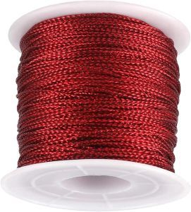 สายเกลียว23เมตรด้ายสีเงินแบบผูกเชือกพันเชือกสายไฟตกแต่งคริสต์มาสเมทัลลิกสีเงินสำหรับสายเครื่องประดับสตริงโพลีเอสเตอร์สายต่างหูสำหรับเชือกถัก DIY ที่แขวนเครื่องประดับคริสต์มาส