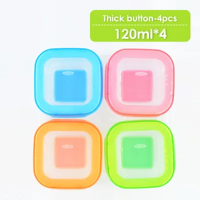 Baby Food Freezer Storage Container 4/6Pcs Air Tight Baby Food Container with Tray Baby Food Storage Container Blocks Freezer Storage Cubes
