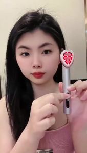 Rechargeable Vibration Under Eye Massager Tool Eye Lift Wand for Dark Circles and Puffiness Facial Neck Sculpting Pen for Fine Lines and Wrinkles (Silver)