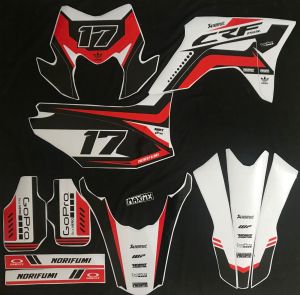Decal Sticker - Stiker Dekal CRF 150 L WARNA MERAH PUTIH LIST HITAM