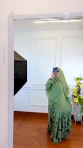 REALPICT COD GAMIS SYARI BAHAN FULL CERUTY MIX RENDA BRUKAT SWAROSKY LD 110 PB 140 TERBARU PREMIUM BEST SELLER