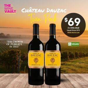 Twin pack Comte De Dauzac Bordeaux Aoc 2020 (Red Wine)