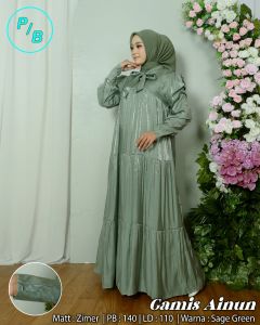 Baju Gamis Muslimah Terbaru Untuk Pesta Kondangan Modern Mewah / Pakaian Muslimah Gamis LebaranAinun