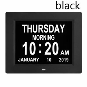 GVDBHFD Day Month Year Electronic Time Dementia LCD Screen Table Alarm Clock Calendar Home Decor Digital Clock