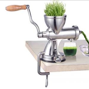 เครื่องคั้นน้ำแยกกาก เครื่องคั้นน้ำวีทกราสสแตนเลส เครื่องคั้นน้ำแยกกากผลไม้ แสตนเลส304แบบมือหมุน หนีบกับโต๊ะ 🍒🍋🍊มีพร้อมส่ง