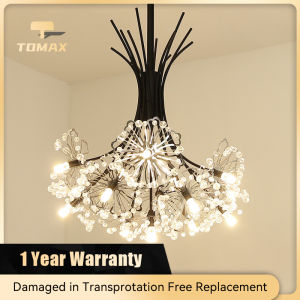 13 19หัวจี้ช่อดอกไม้ Light ไฟ Led สําหรับไฟติดเพดานห้อง Dandelion โคมไฟระย้าคริสตัล