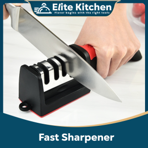 Elite Kitchen - Kitchen Knife Sharpener Sharpening Stone Knives Tool Kitchen Gadget Alat Pengasah Pengisar Pisau 磨刀石