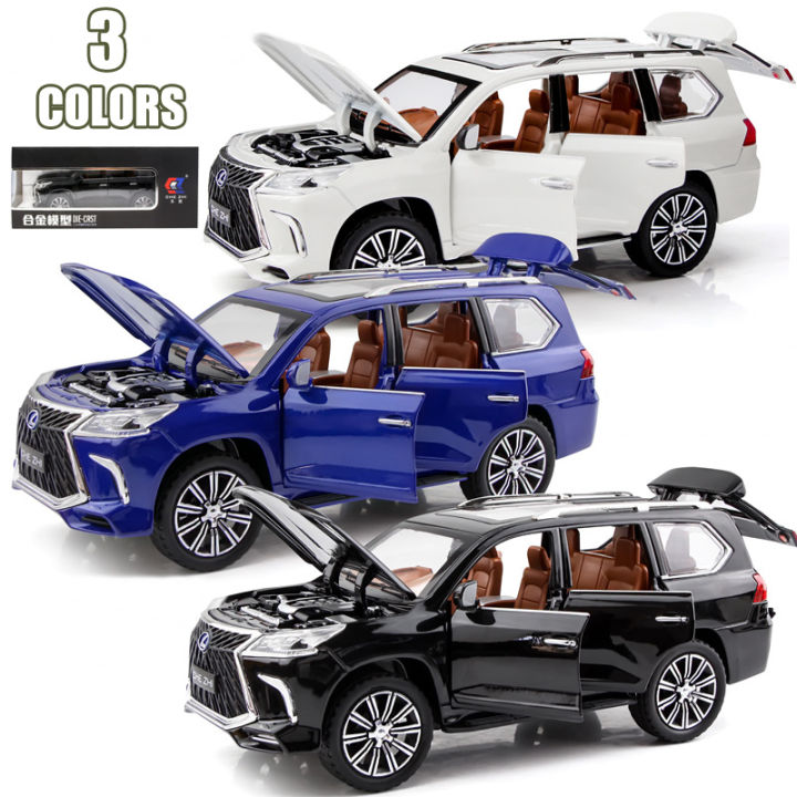 【RUM】1:24 Scale LEXUS LX570 Alloy Car Model Light & Sound effect ...