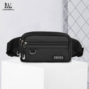 LouisWill Mens Waist Bag Multifunctional Chest Bag Waterproof Sports Bag Large Capacity Phone Bag Casual Bag Messenger Bag Outdoor Fitness Bag Travel Bag Business Bag