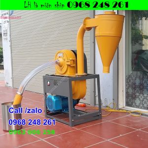 Máy nghiền ngô lúa  đậu tự hút  thành bột  tiện lợi sử dụng điện 220V