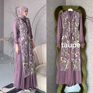 BISA COD - BEST SELLER NATASYA DRESS OUTER TILLE GARDEN BUSUI FRIENDLY DRESS KONDANGAN GAMIS PESTA