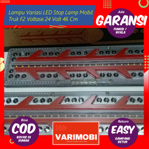 Lampu Variasi LED Stop Lamp Mobil Truk F2 Voltase 24 Volt 46 Cm