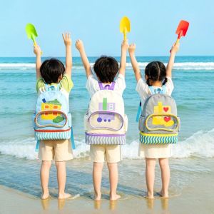GOXBERK Waterproof Swimming Storage Bag Wet Dry Separation Cartoon Design Childrens Swimming Bag Cute Double-Shoulder Swimsuit Shoulder Packs Beach Use