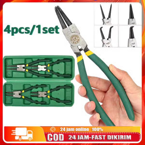 【Ready stok】Tang Combination Multifungsi Tang Circlip Internal 4 In 1 Set 7 Inch  Set Cincin Snap Perkakas-Tang Circlip Pliers set