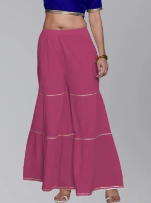 [Indian Cotton Sharara]Cotton Gota Patti Ethnic Flared Sharara
