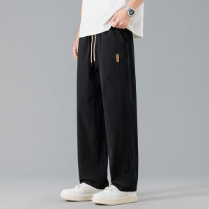 LJPNK Men’s Summer Ice Silk Jogger Pants – Breathable Quick Dry Trousers Loose Fit Casual Sport Style Trendy Streetwear