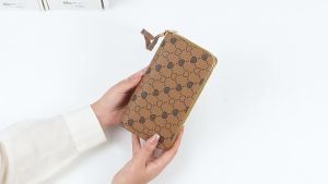 Womens Long Wallet Large Capacity 2024 New Double Zipper Womens Clutch Bag Multi-Functional Mobile Phone Bag Coin Storage [ Free Shipping ]