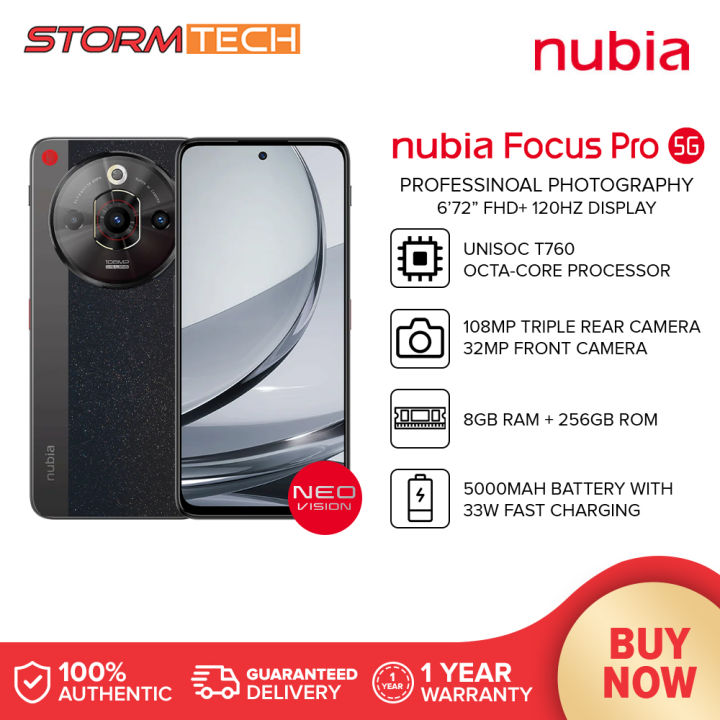 Nubia Focus Pro 5G Smartphone – 6,72 Zoll Display, 108MP Kamera, 8GB+256GB, 5000mAh Akku
