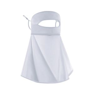 LKMART Breathable Driving Face Scarves UV Protection Face Scarves Solid Color With Neck Flap Ice Silk Outdoor Face Shield Summer Sunscreen  Men Fishing Face  Face Gini  Womne Neckline