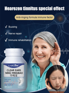 Tinnitus Relief Supplement Nutritional Support for Nerve Health Ears Treatment Natural Ingredients Auditory Health Supplement Nervous System Support Capsules