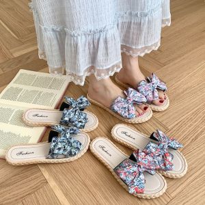 GJURD Non-Slip Floral Slippers Women Open Toe Ethnic Style Slides Sandals Fashion Beachwear Shoes PVC Flat Slippers Summer