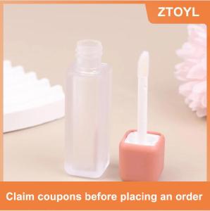 【ZTOYL】 1PCS 5ml Lip Gloss Ống bàn chải que chà vuông lỏng Son môi Ống chai bơm lại Lip Balm container mỹ phẩm bao bì DIY