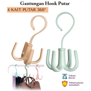 Gantungan Kait Serbaguna Gantungan Putar Gantungan Tiang Gantungan Lemari Baju Sepatu Hanger Hook Best Seller