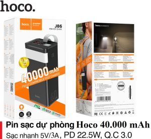 Pin Sạc Dự Phòng HOCO 10.000 mAh Chính Hãng Sạc Nhanh 12W Sạc Nhanh 2.1A Màn Hình Đèn Led ( SIÊU BỀN )