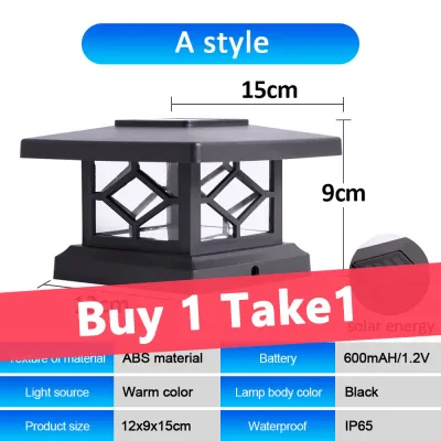 ไฟติดรั้วโซล่า ไฟติดกำแพงรั้ว ไฟสนาม โคมไฟพลังงานแสงอาทิตย์ Solar garden light โคมไฟLED พลังงานแสงอาทิตย์หัวชาร์จในเสา