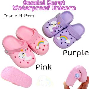 SANDAL ANAK PEREMPUAN MURAH IMPORT SLIPPER ANAK KARET WATERPROOF UNICORN