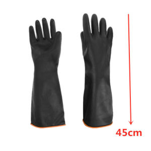 Acid Resistant Natural Latex Gloves Heavy Duty Rubber Gloves Anti-skid Chemical Industry Gloves