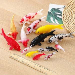 NOER Realistic Texture Artificial Koi Fish Assorted Styles Lifelike Appearance Decorative Fish Figurine Durable Detailed Fish Scales Koi Fish Figurine Aquarium Decoration