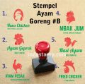 stempel nama ayam goreng bakar geprek fried chicken gofood grabfood. 