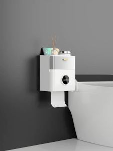 Toilet tissue box toilet paper drawer storage rack roll paper non perforated toilet paper bathroom waterproof wall hanging