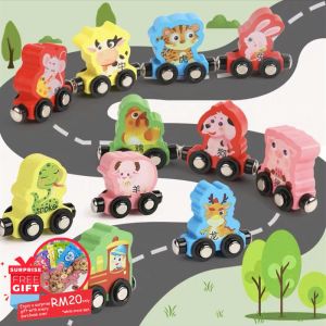 Education Toys Magnetic Wood Alphabet Number Animal Train Early Learning Vehicle Block Compatible Colorful Boy Girl Gift