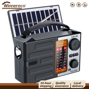 Rechargeable Solar Radio with LED Light and Bluetooth Speaker for Travel Camping and Outdoor Activities