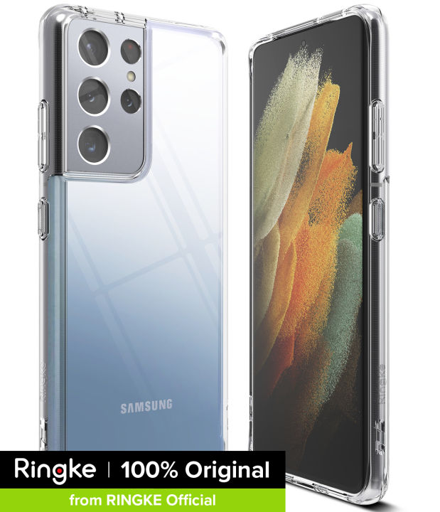 Ringke [FUSION] Ốp Cho Galaxy S21 Ultra Ốp Lưng PC Cứng Trong
