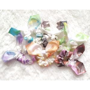 Scrunchie Bunny Tie Dye Cepol Hijab Tie Dye Ikat Rambut Anti Pusing