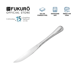 Fukuro Mizu Stainless Steel Steak Knife (2 Pcs) Dining Utensils Cutlery / Pisau Makan Daging