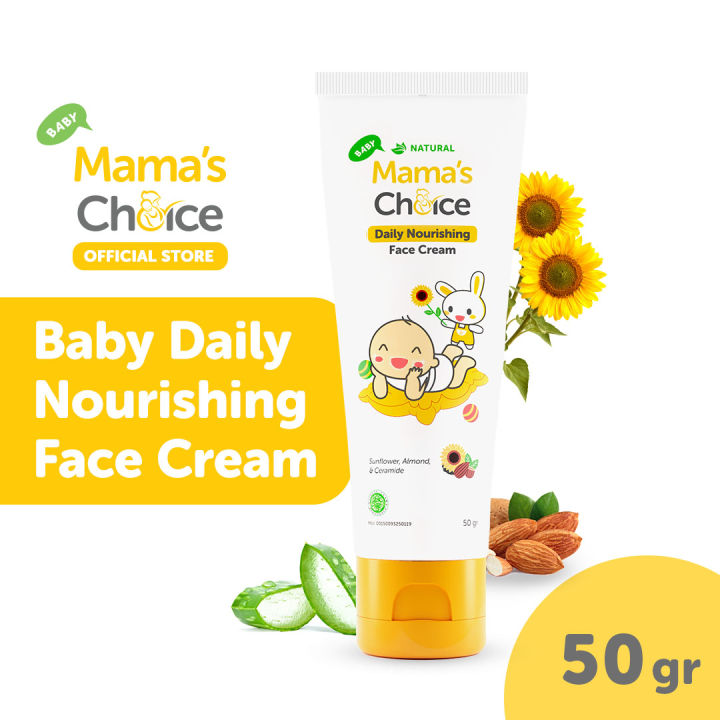 Baby Cream Krim Wajah Bayi - Mama's Choice Baby Daily Nourishing Face Cream - Skincare Anak