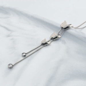 Kalung Titanium Wanita Kupu-kupu Juntai Terbaru Kalung Titanium Kupu Anti Karat Tidak Luntur